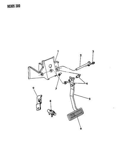 1992 Dodge W150 Brake Pedal Diagram