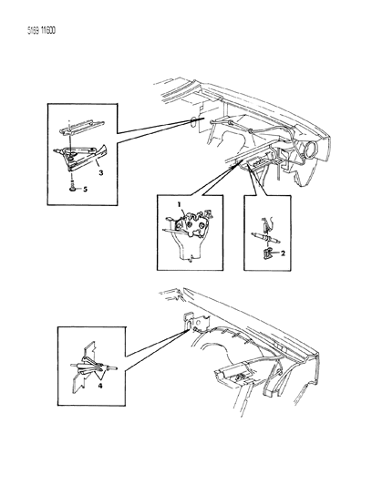 1985 Chrysler Fifth Avenue Hood Release Remote Control Diagram