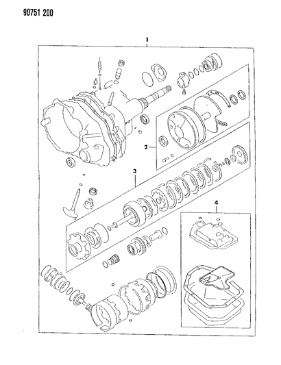 1990 Dodge Colt Seal & Gasket Package, Repair Automatic Transaxle Diagram 2