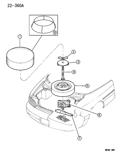 1996 Chrysler Sebring Jack Stowage Diagram