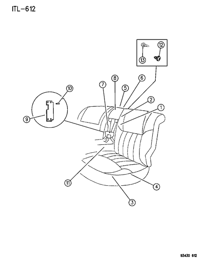 1996 Chrysler Concorde Rear Seat Diagram 4