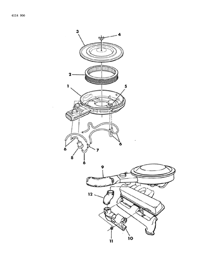 1984 Dodge Rampage Air Cleaner Diagram 7