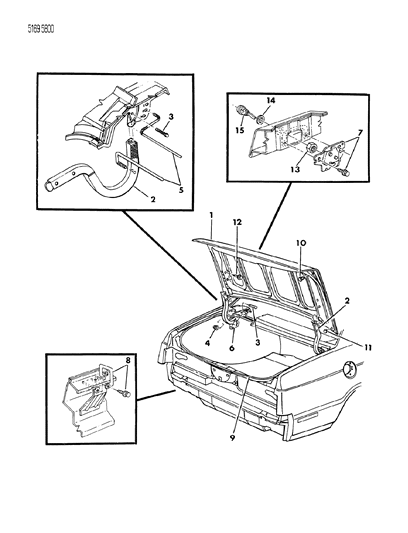 1985 Chrysler New Yorker Deck Lid Diagram