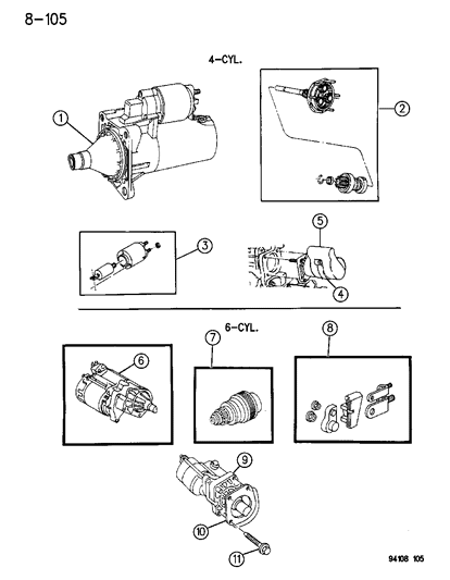 1995 Dodge Spirit Starter - Engine Starter Motor Diagram