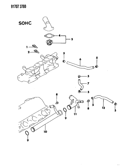 1991 Dodge Stealth Water Pipes Diagram 2