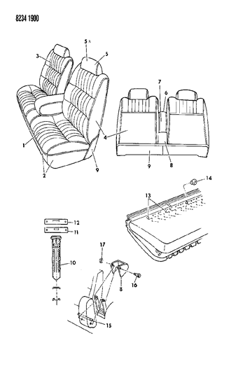 1988 Dodge 600 Front Seat Diagram 1