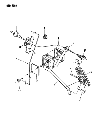 1989 Dodge Grand Caravan Accelerator Pedal Diagram