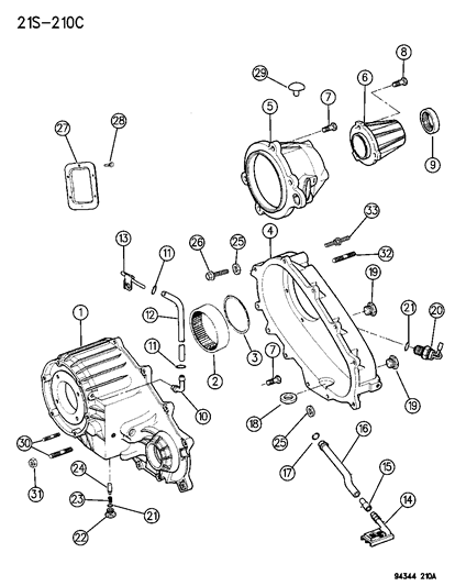 1994 Dodge Ram 3500 Case , Transfer & Related Parts Diagram 2