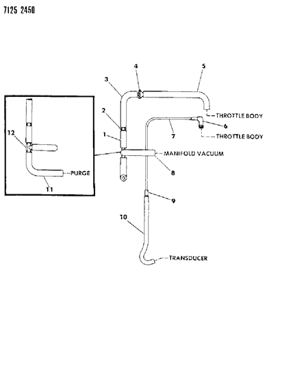 1987 Dodge Caravan EGR Hose Harness Diagram 6