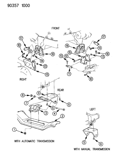 1992 Dodge Dakota Engine Mounting Diagram 5