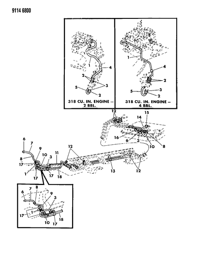 1989 Chrysler Fifth Avenue Fuel Lines Diagram