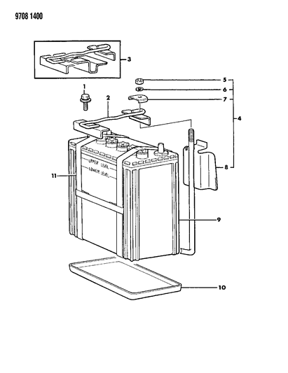 1989 Dodge Ram 50 Battery Tray Diagram