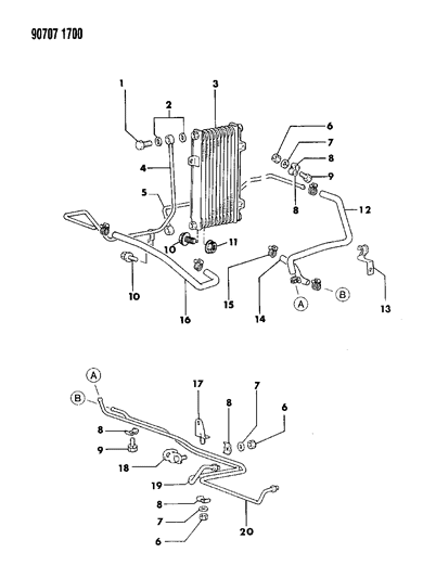 1990 Dodge Ram 50 Oil Cooler Lines Diagram 2