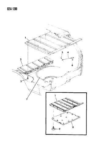 1988 Chrysler LeBaron Panel - Cargo Diagram