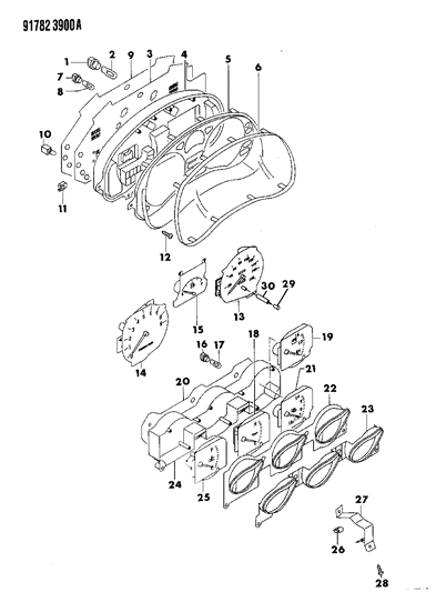 1991 Dodge Stealth Instrument Panel Cluster Diagram