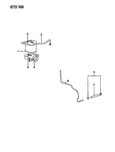 1993 Dodge Colt Vapor Canister Diagram 1