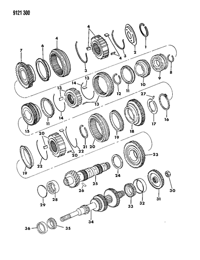 1989 Dodge Lancer Gear Train Diagram