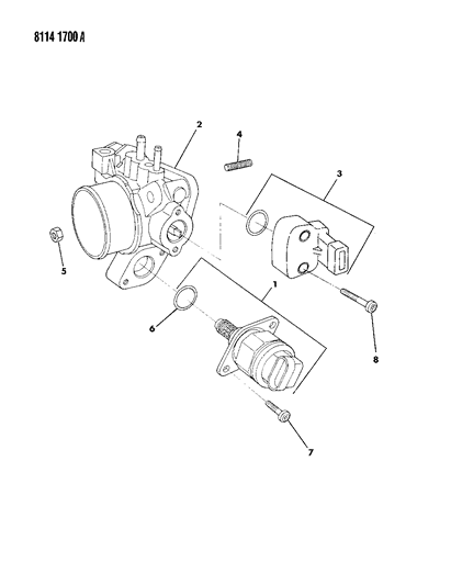 1988 Chrysler New Yorker Base Model Throttle Body Diagram 2