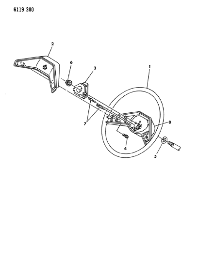 1986 Chrysler LeBaron Steering Wheel Diagram 2