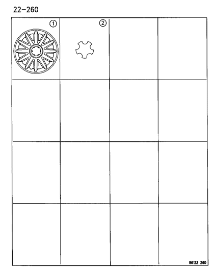 1996 Chrysler Sebring Convertible Cover, Wheel Diagram