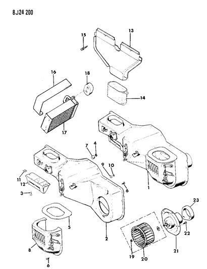 1988 Jeep Wrangler Heater Unit Diagram