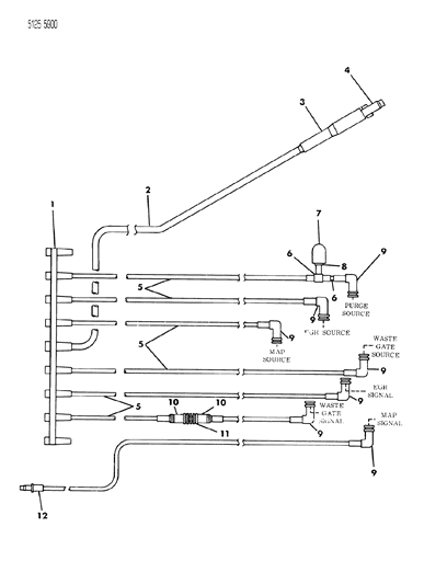 1985 Chrysler LeBaron Quad Vacuum Solenoid Hose Harness Diagram