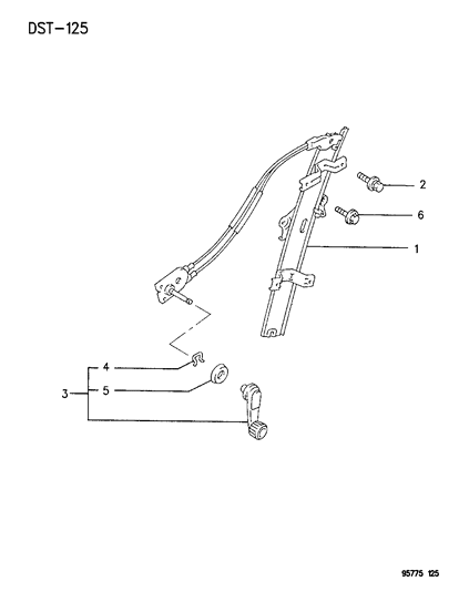 1995 Dodge Stealth Door, Front Regulators Diagram