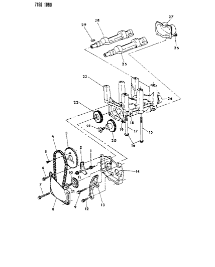 1987 Chrysler LeBaron Balance Shafts Diagram 1