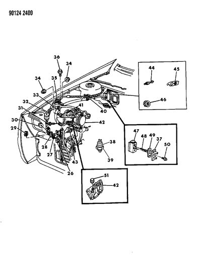 1990 Chrysler LeBaron GTC Plumbing - A/C & Heater Diagram 3