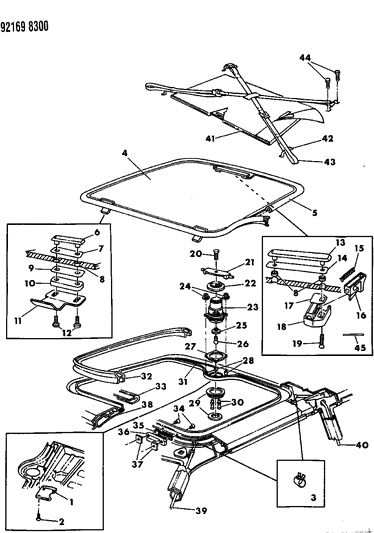 1992 Dodge Daytona Sunroof Diagram