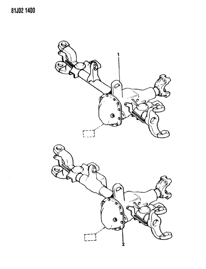 1986 Jeep Wagoneer Axle Assembly, Front Diagram