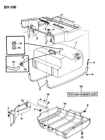 1989 Dodge W350 Fuel Tank - Diagram 2