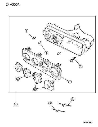 1996 Chrysler Cirrus Controls A/C & Heater Diagram