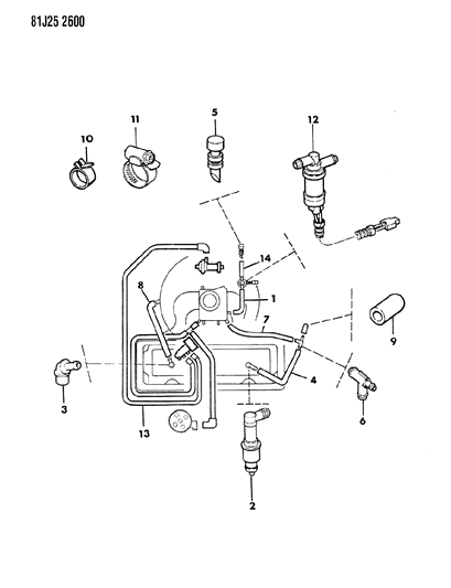 1986 Jeep Comanche PCV System Diagram