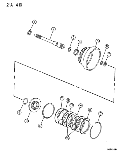 1994 Chrysler Town & Country Clutch & Input Shaft Diagram 1