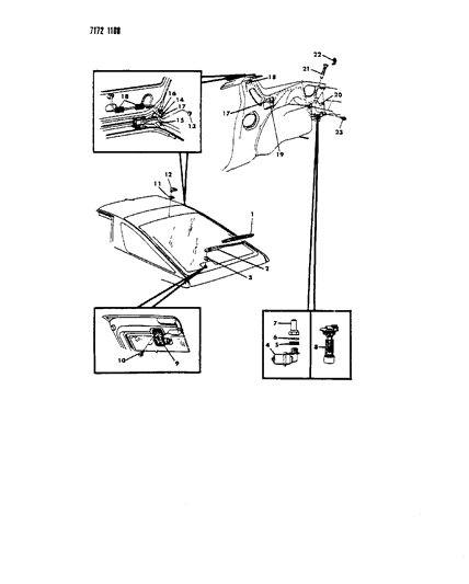 1987 Dodge Daytona Liftgate Wiper & Washer System Diagram