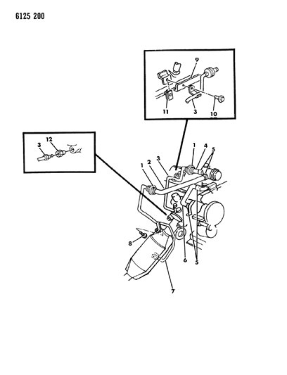 1986 Chrysler LeBaron Base Air Pump Tubing Diagram 1