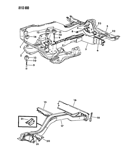 1988 Chrysler Fifth Avenue Frame Diagram