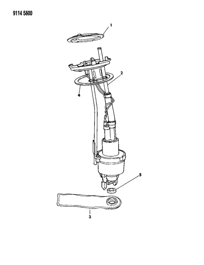 1989 Chrysler LeBaron GTC Fuel Pump Diagram 1
