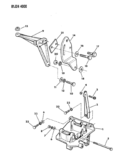 1984 Jeep J20 Compressor & Mounting Diagram 6