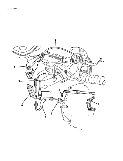 1984 Chrysler Town & Country Throttle Control Diagram 2