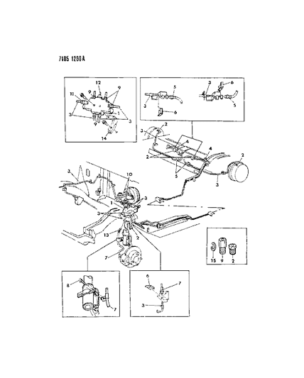 1987 Dodge Charger Front Wheel Brake Diagram for 4313772