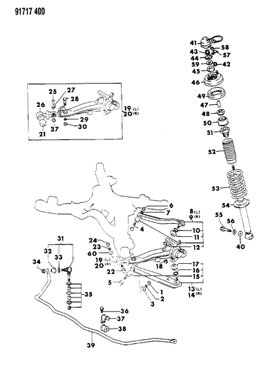 1991 Dodge Stealth Bolt Diagram for MF430125