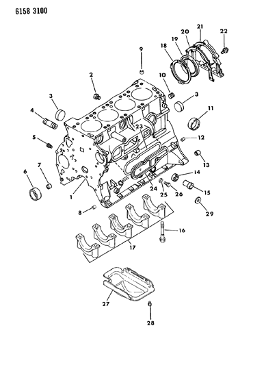 1986 Chrysler Laser Cylinder Block Diagram 3