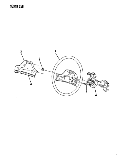 1991 Dodge Ramcharger Wheel-Steering Diagram for 5CT80KX8