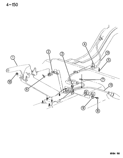 1995 Dodge Stratus Cable Diagram for 4616470