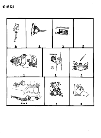 1992 Dodge Daytona Sensors Diagram