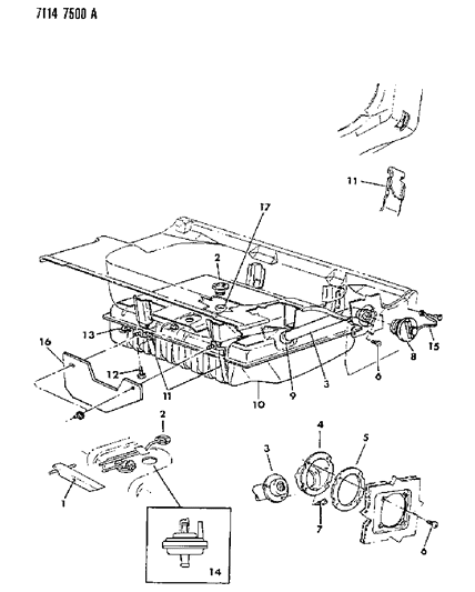 1987 Dodge Diplomat Fuel Tank & Fuel Filler Diagram