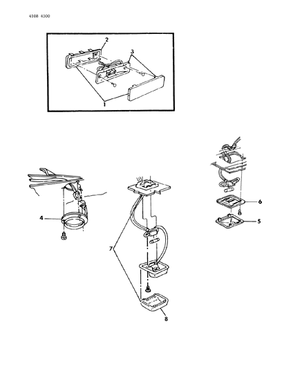 1984 Chrysler Fifth Avenue Lamps - Cargo-Dome-Courtesy Diagram