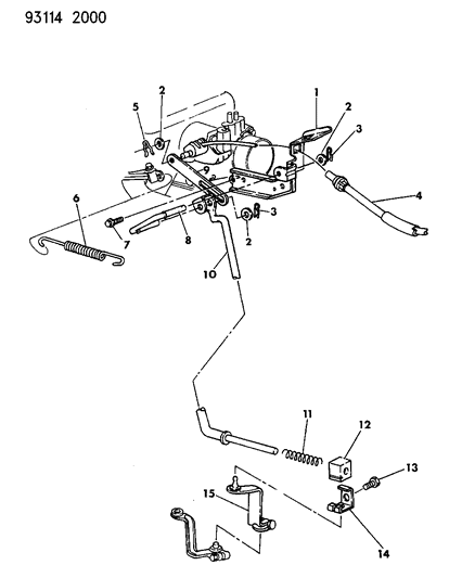 1993 Chrysler LeBaron Throttle Control Diagram 3